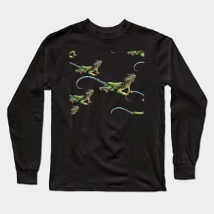 Eastern Collared Lizard- Repeating Long Sleeve T-Shirt